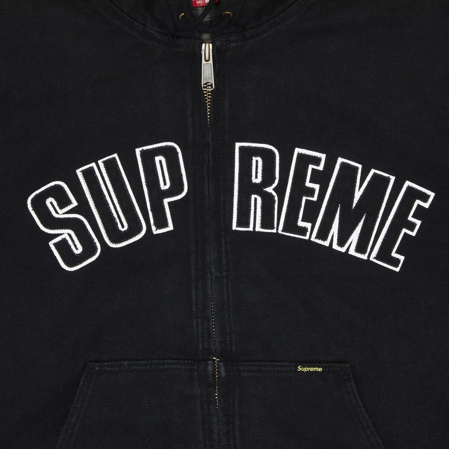 SUPREME REFLECTIVE ARC HOODED WORK JACKET BLACK