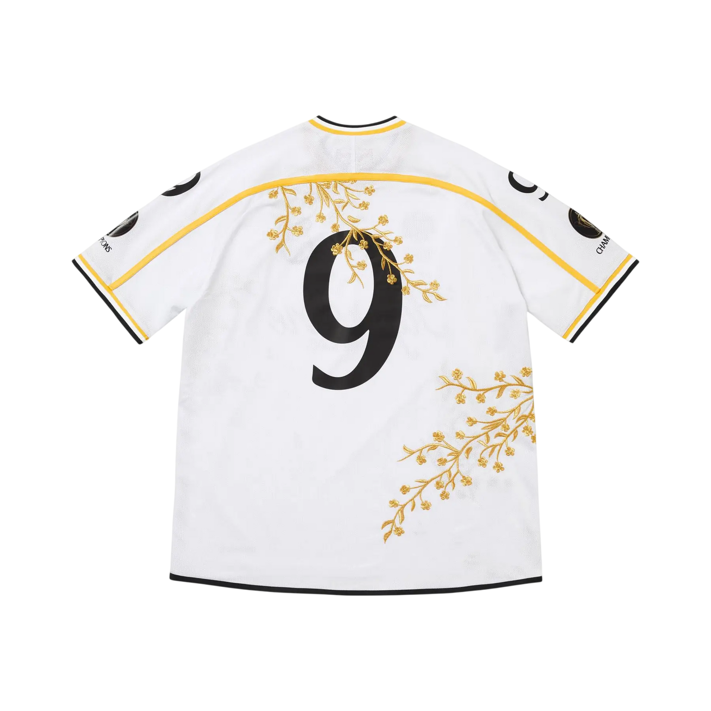 SUPREME FLORAL SOCCER JERSEY BLACK