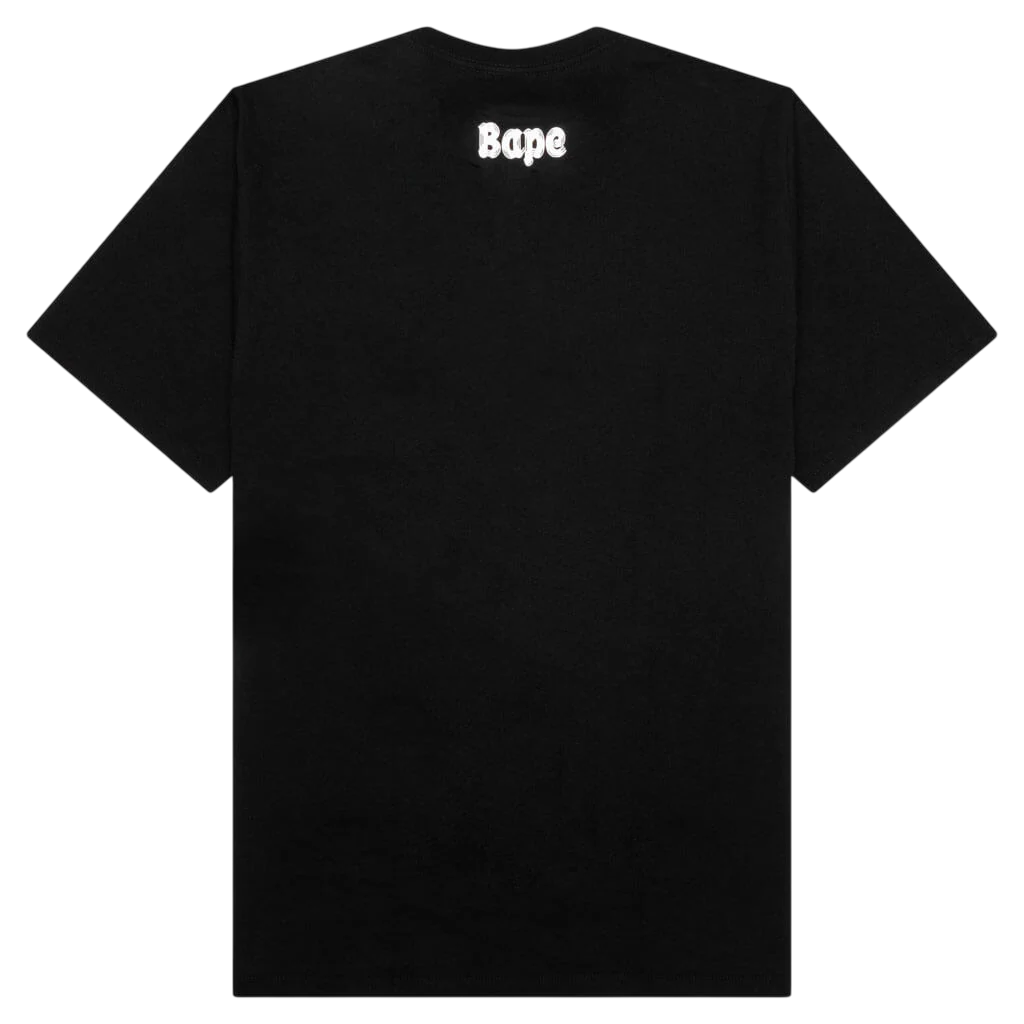 BAPE BRUSH COLLEGE TEE BLACK