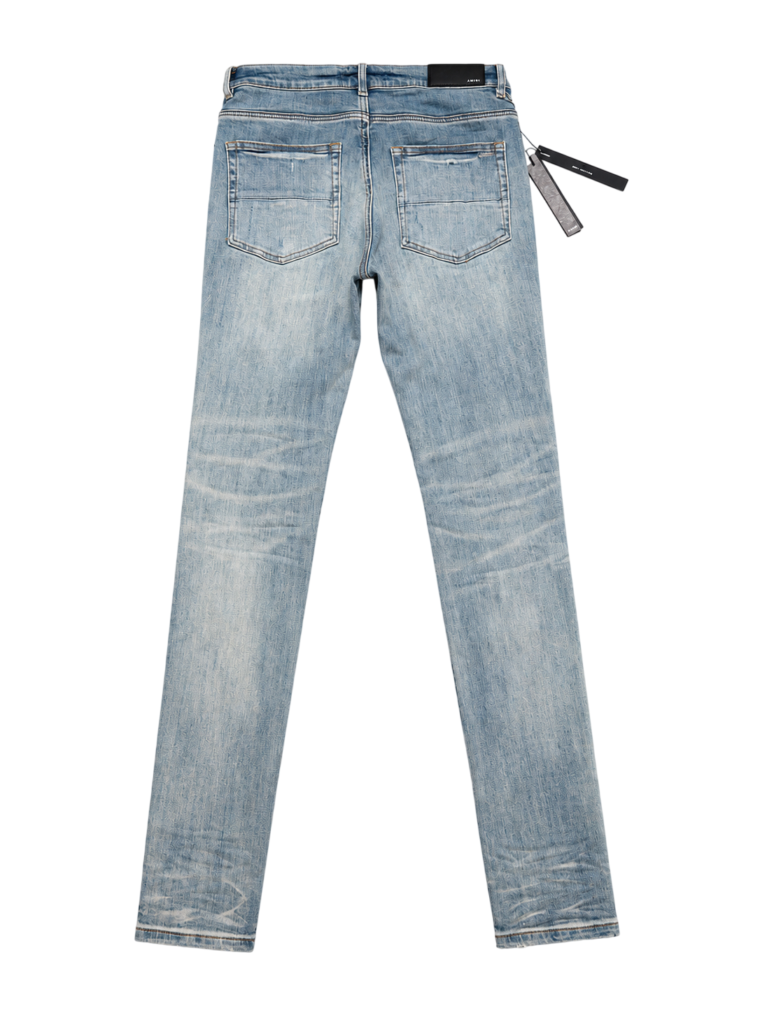 AMIRI MX1 WHITE PATCH CLAY INDIGO JEANS
