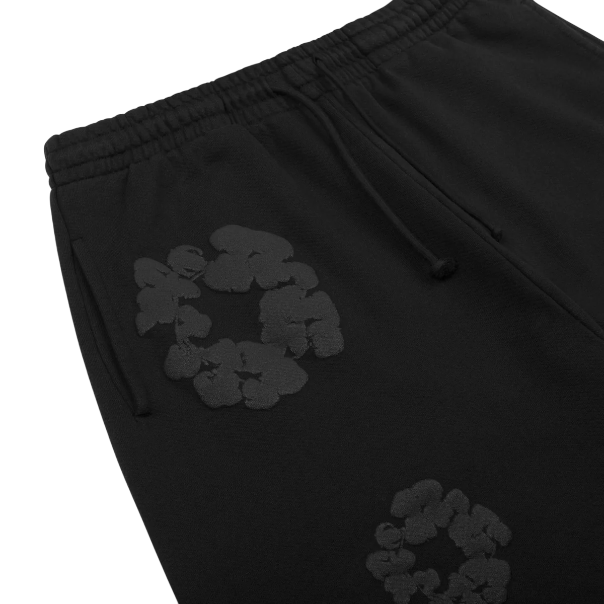 DENIM TEARS BLACK MONOCHROME SHORTS
