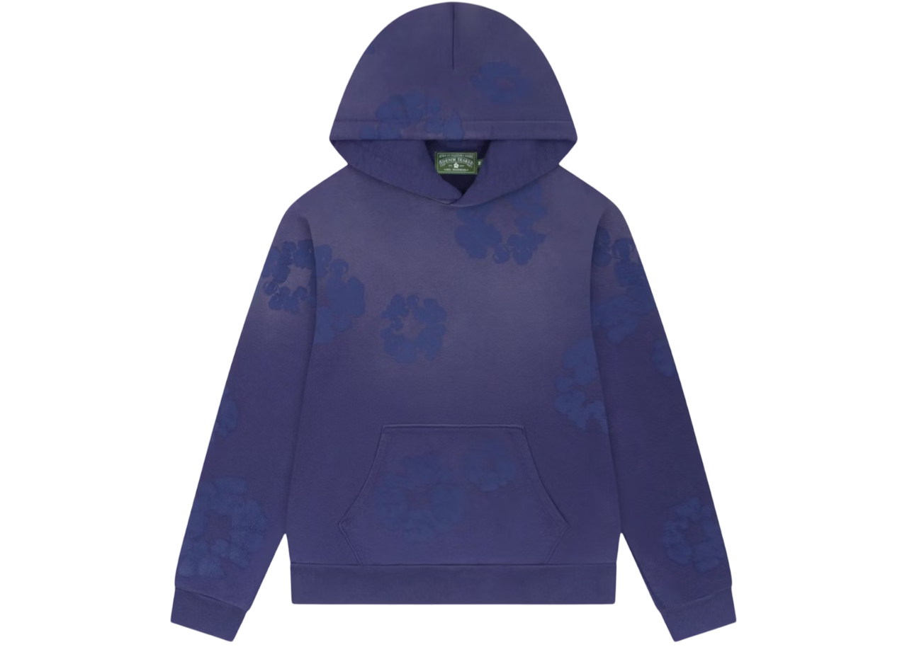 DENIM TEARS MONO COTTON WREATH HOODIE WASHED BLUE