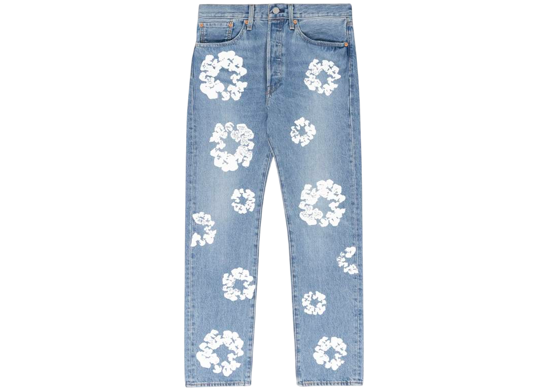 DENIM TEARS THE COTTON WREATH JEAN LIGHT WASH