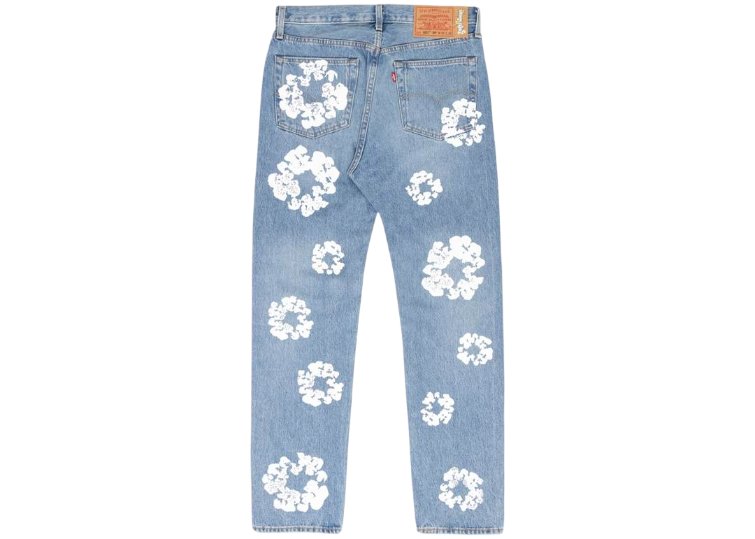 DENIM TEARS THE COTTON WREATH JEAN LIGHT WASH