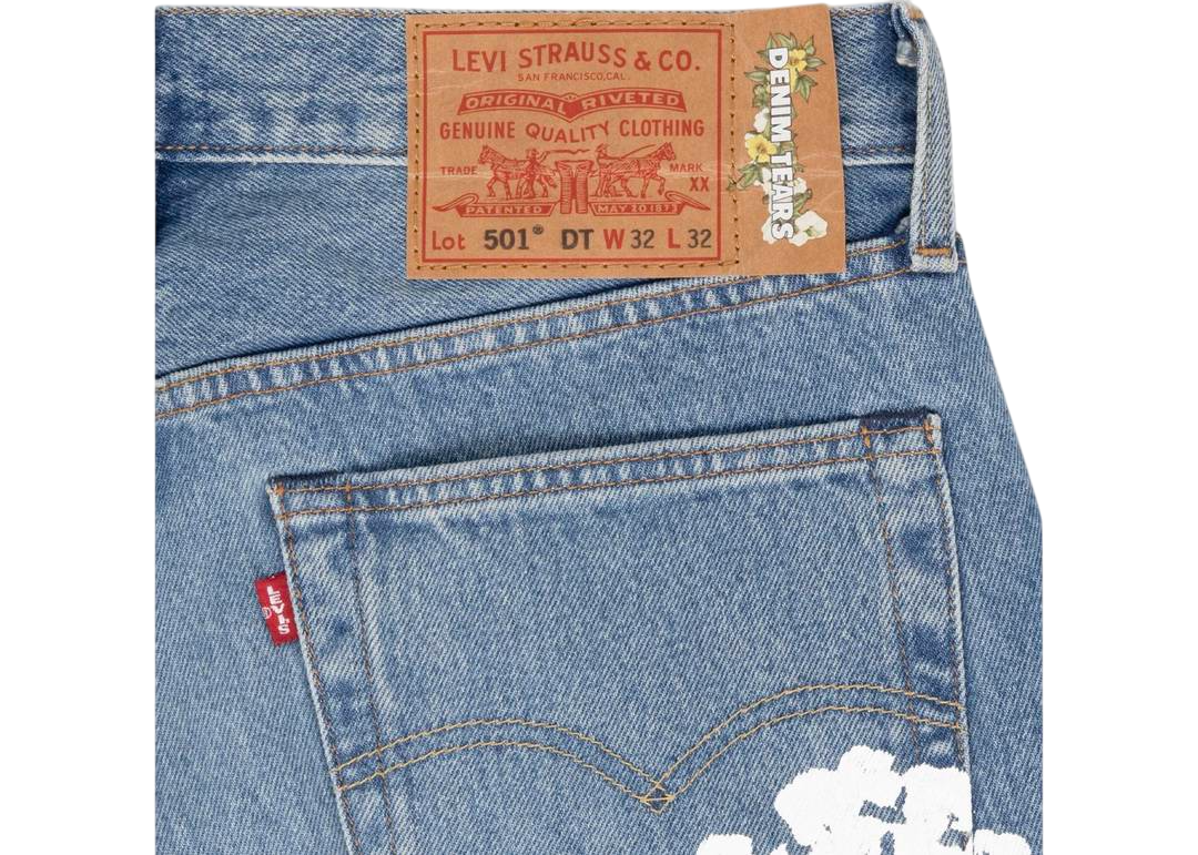 DENIM TEARS THE COTTON WREATH JEAN LIGHT WASH
