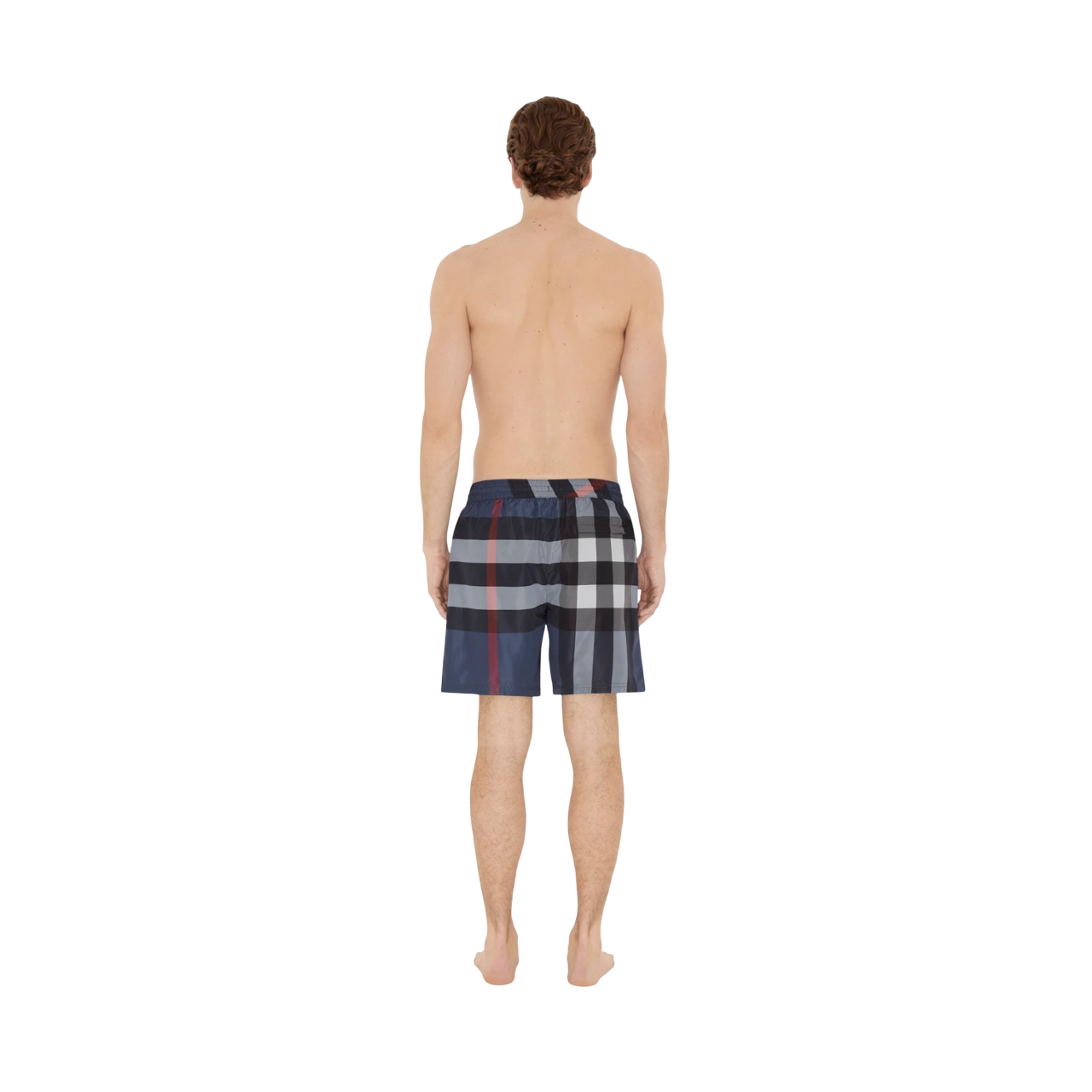 BURBERRY CHECK SWIM SHORTS BLUE