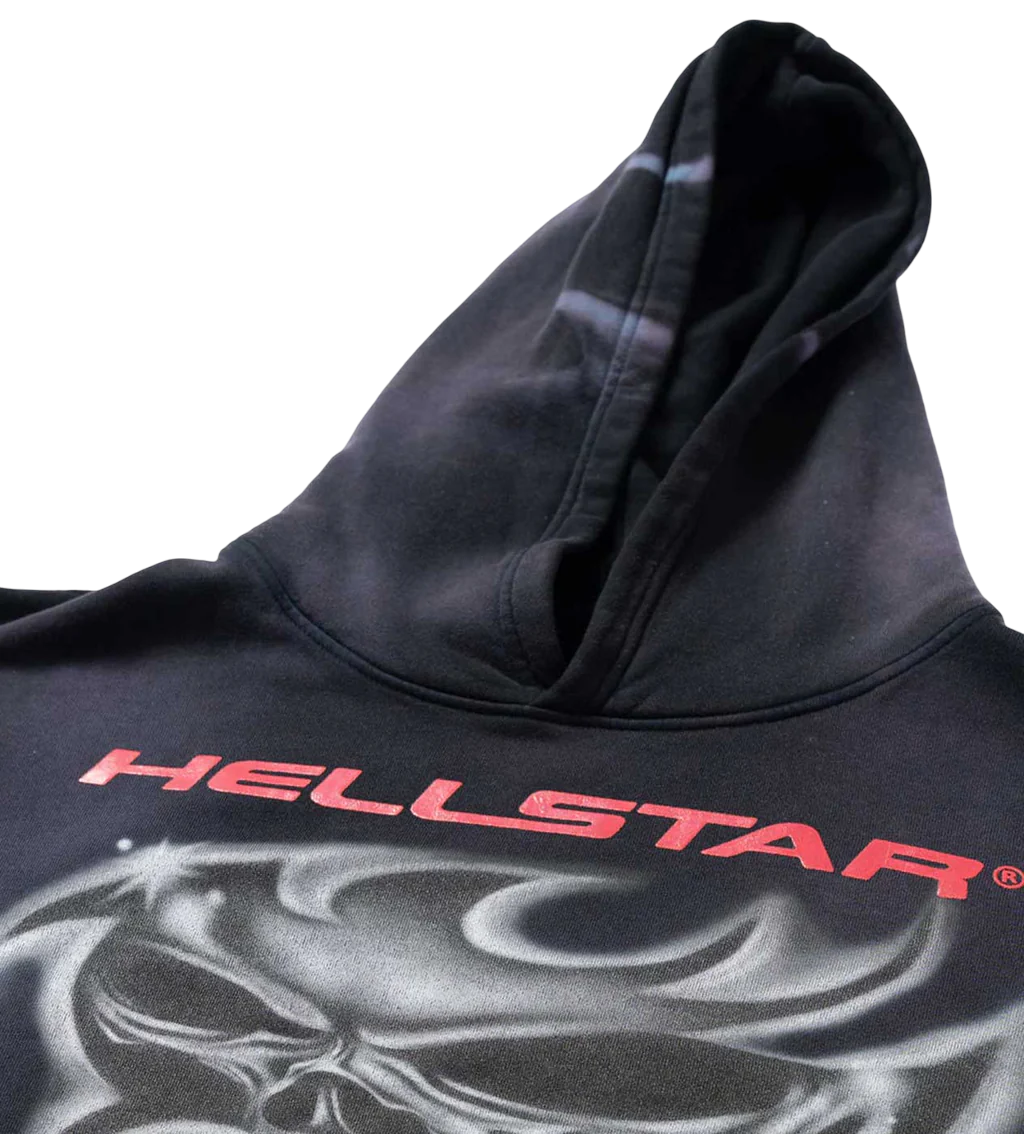 HELLSTAR AIRBRUSHED SKULL HOODIE BLACK