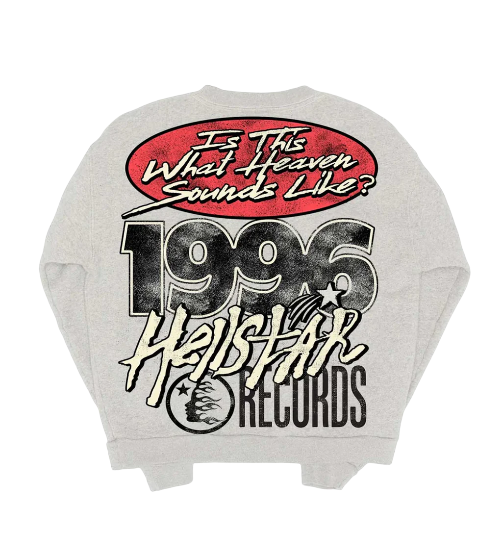 HELLSTAR RECORDS CREWNECK HEATHER GREY