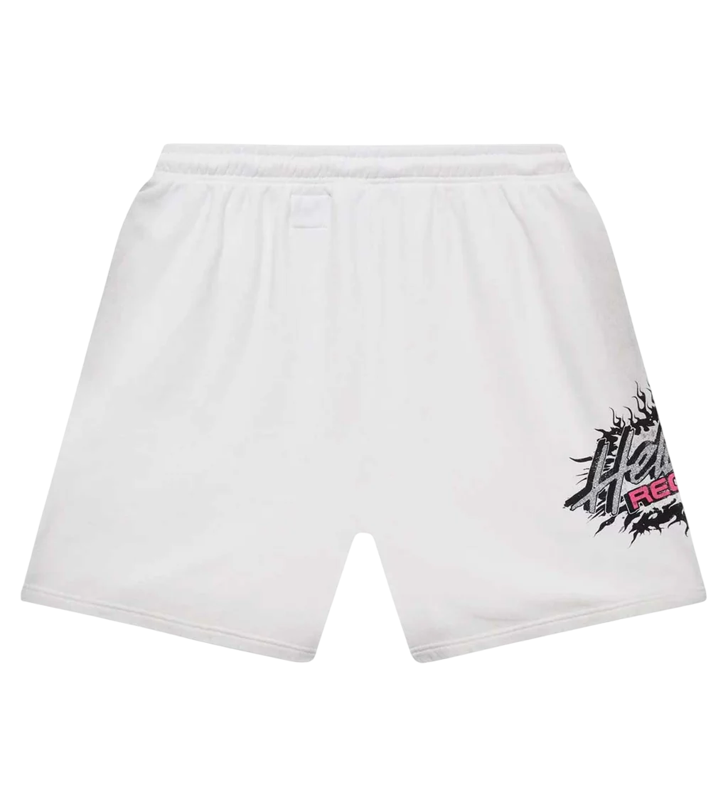 HELLSTAR RECORDS GLITTER SHORTS WHITE