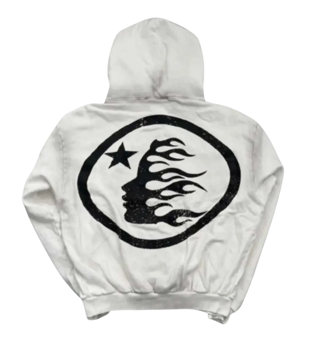HELLSTAR RECORDS FLAME GLITTER ZIPUP HOODIE