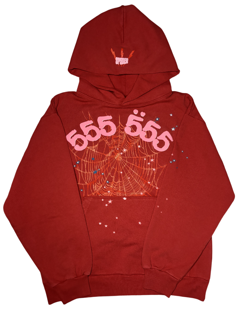 SP5DER ANGEL NUMBER HOODIE RED