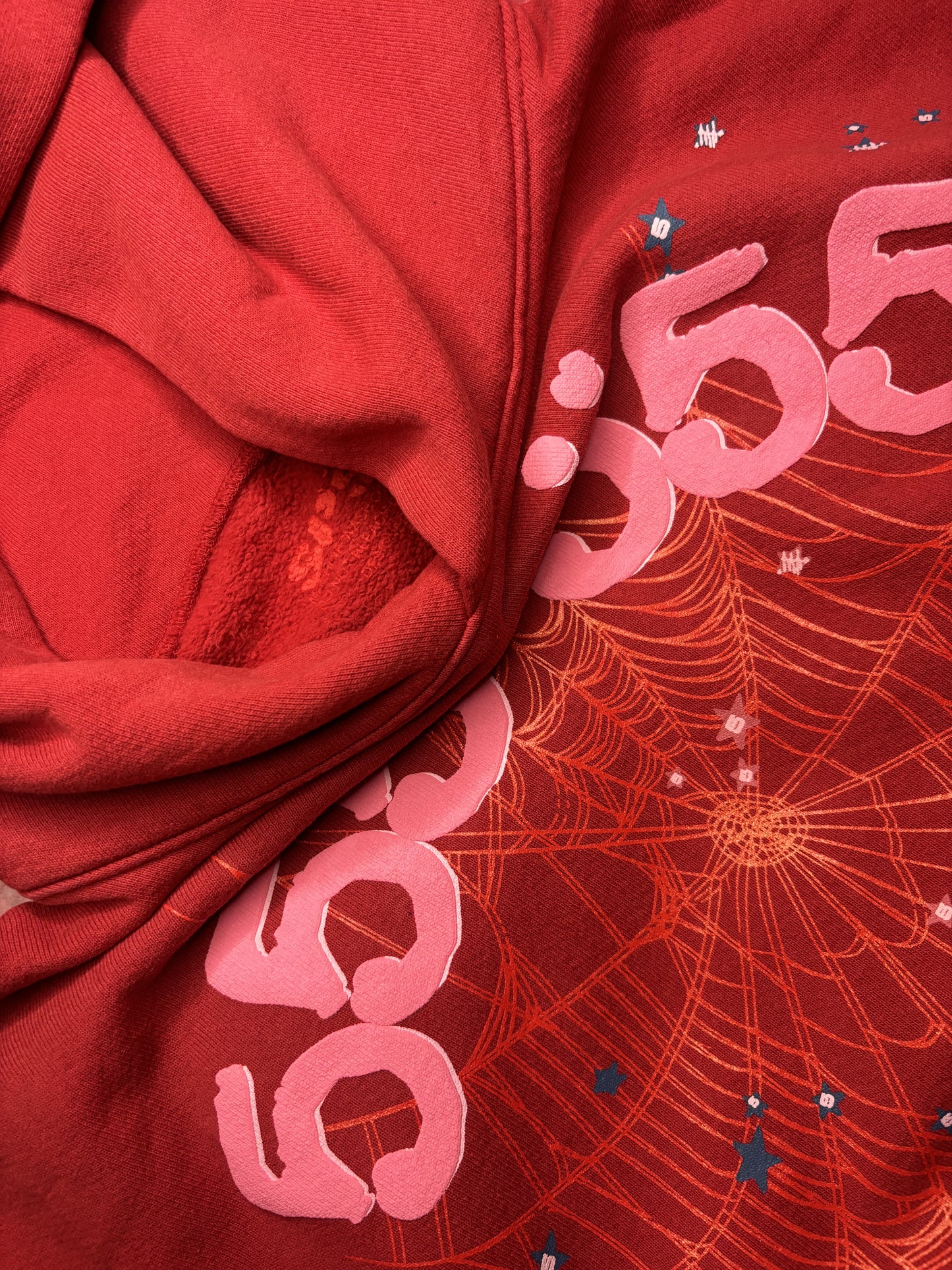SP5DER ANGEL NUMBER HOODIE RED