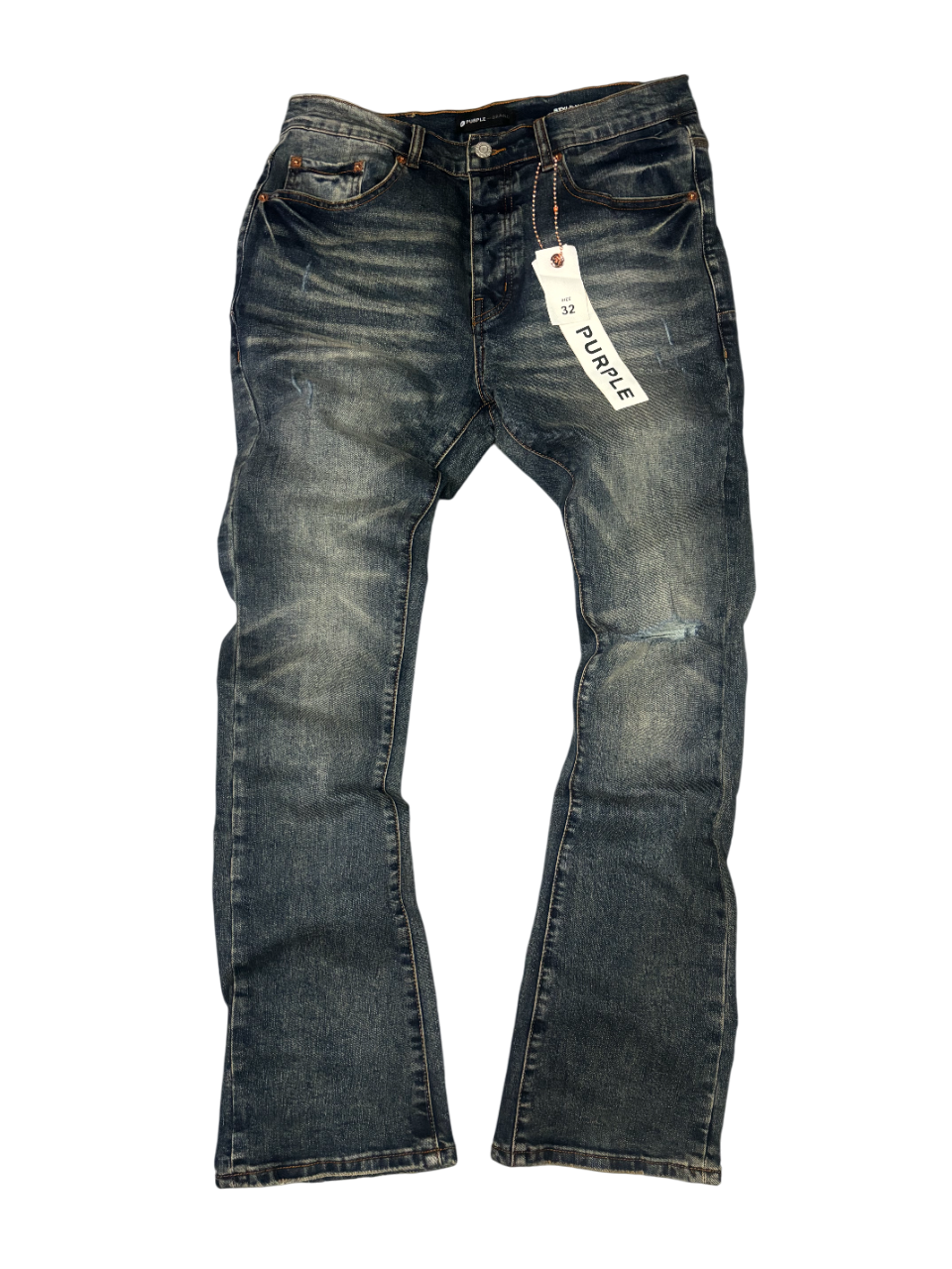 PURPLE BRAND FADED BLUE FLARED JEANS