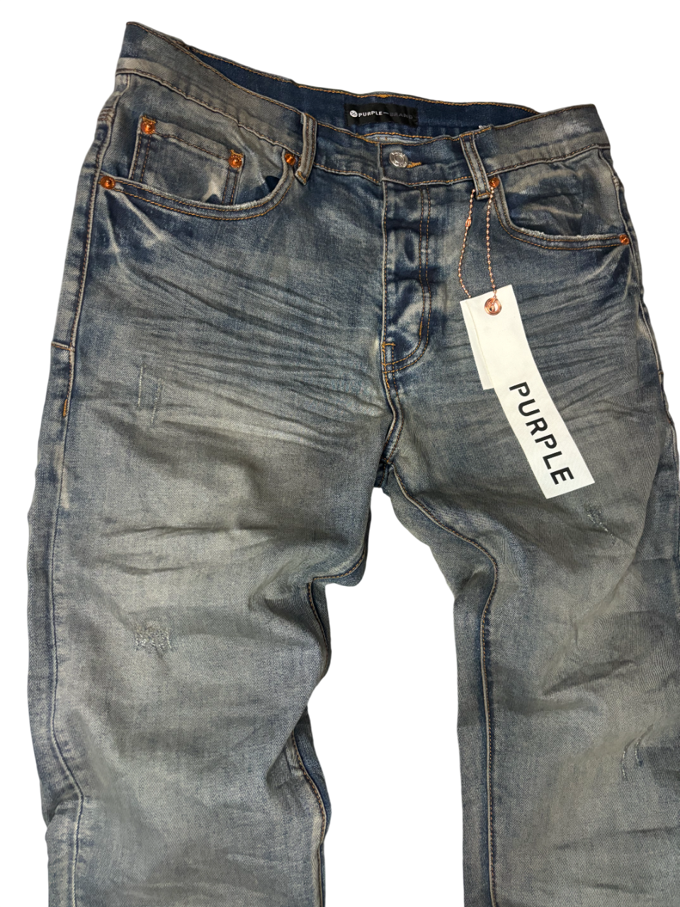 PURPLE BRAND OIL WASH PLAIN DARK BLUE JEANS P001