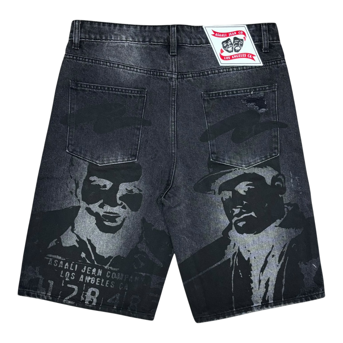 ASAALI BLACK CARTEL DENIM SHORTS