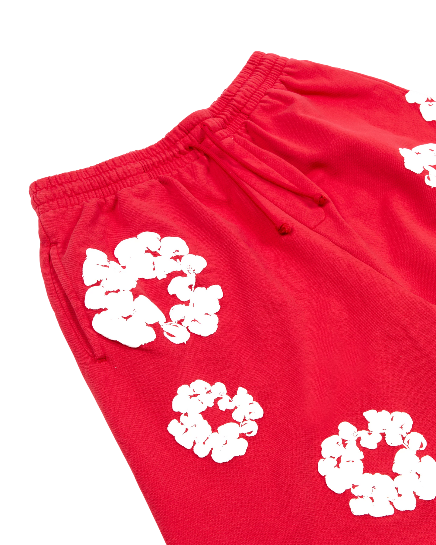 DENIM TEARS THE COTTON WREATH SHORTS RED