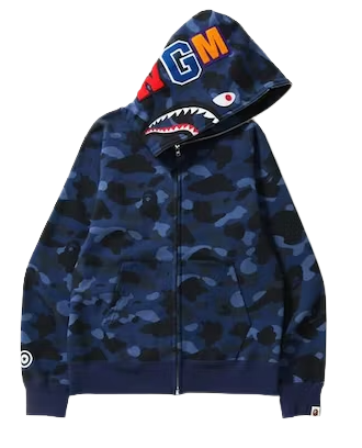 Blue store shark hoodie