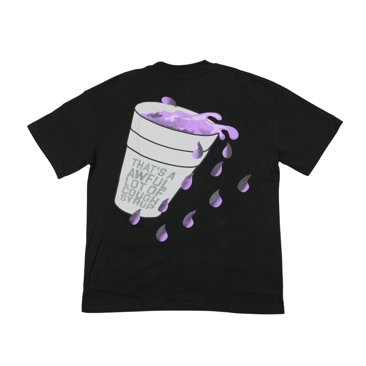 THATS AN AWFUL LOT OF COUGH SYRUP PO UP SHIRT BLACK