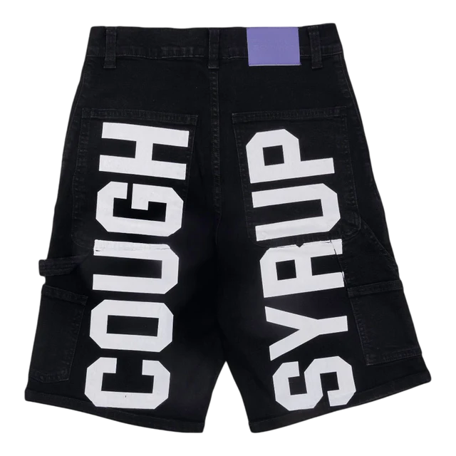 THATS AN AWFUL LOT OF COUGH SYRUP BLACK CARPENTER SHORTS