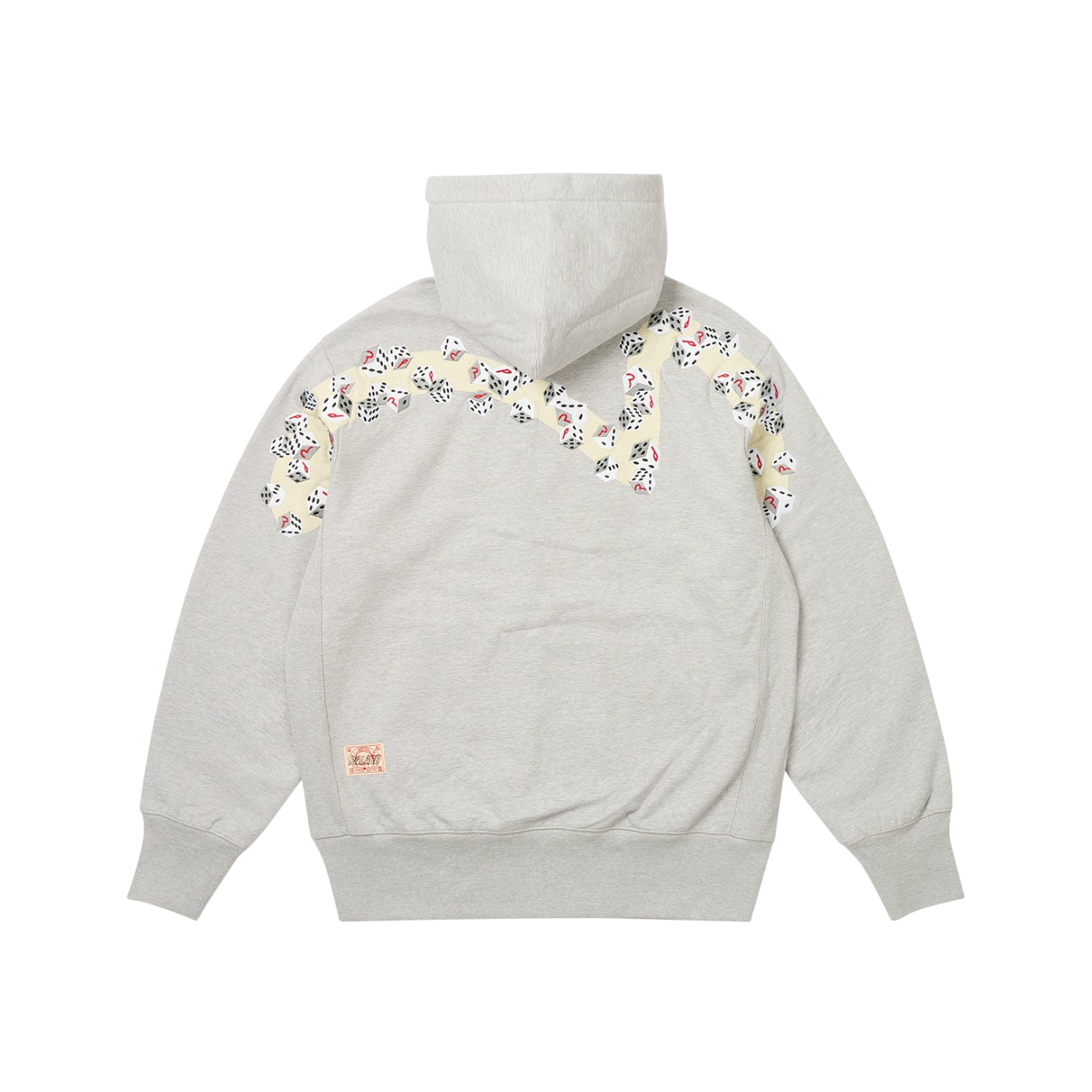 PALACE X EVISU ZIP HOOD GREY