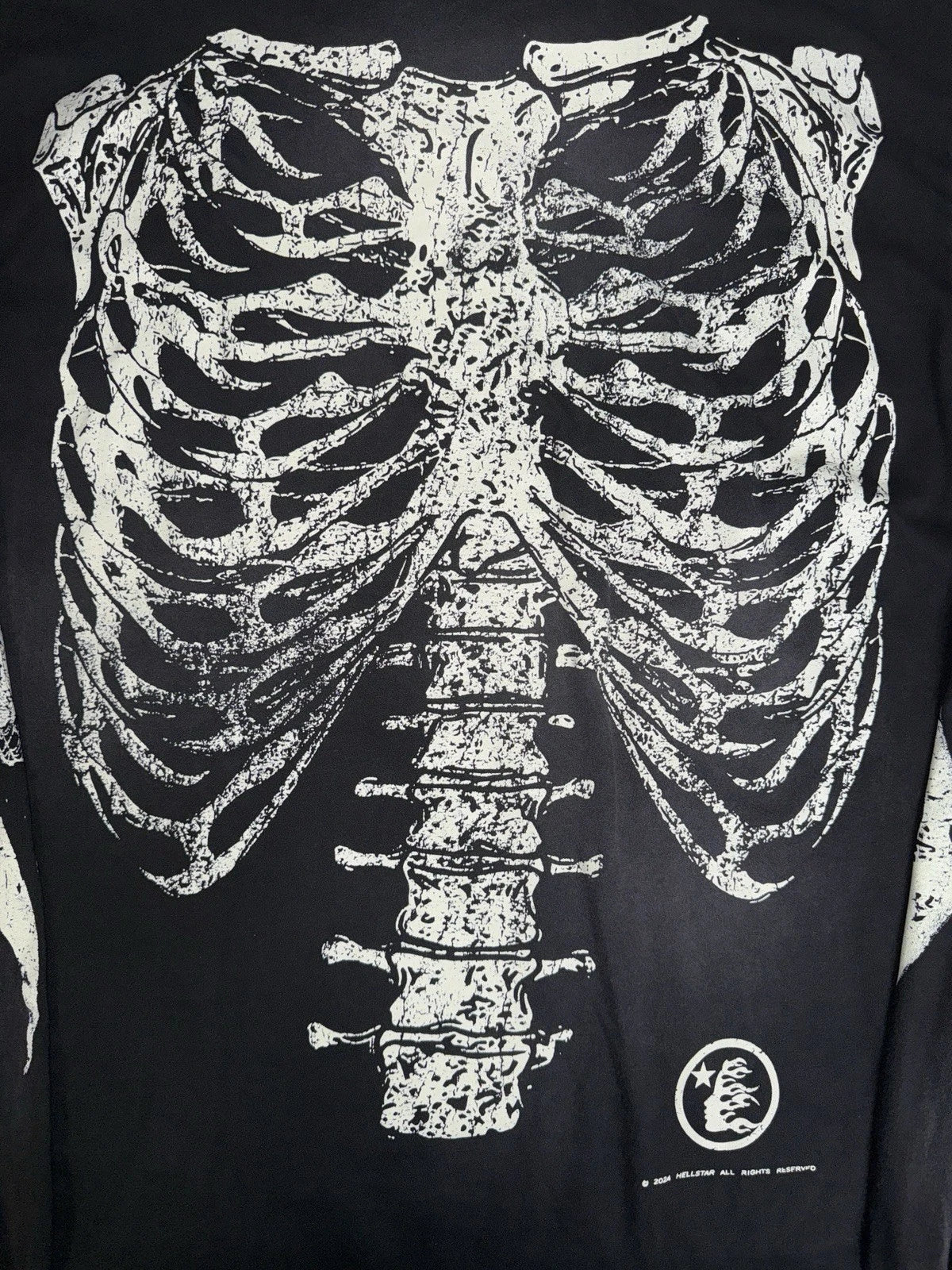 HELLSTAR SKELETON LONGSLEEVE T-SHIRT BLACK