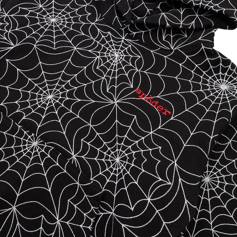 SP5DER EMBROIDERED AOP HOODIE