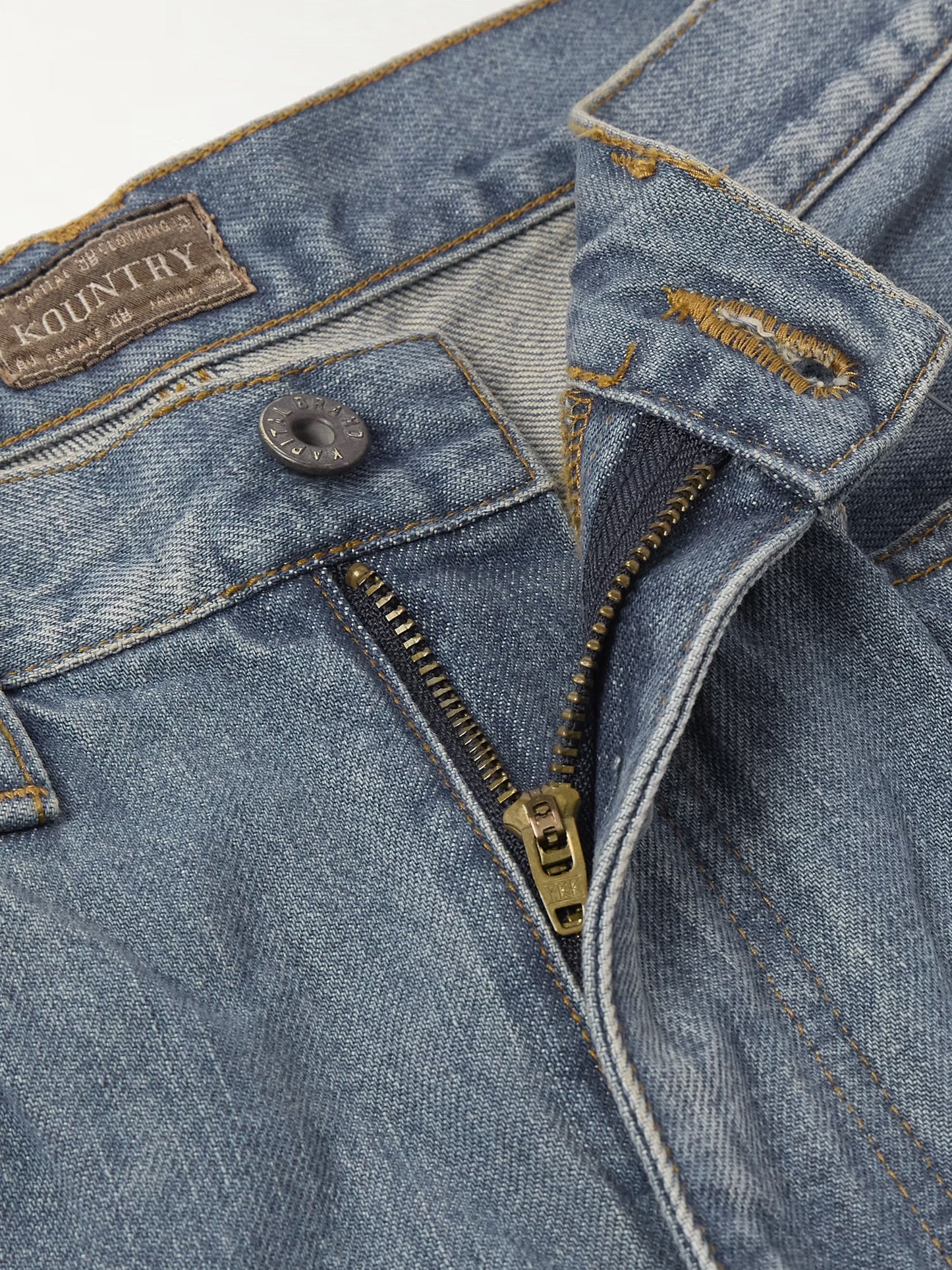 KAPITAL EMBELLISHED DENIM JORTS