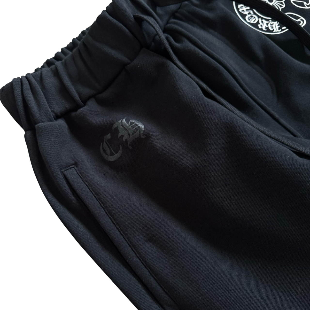 CHROME HEARTS HORSE SHOE LOGO SWEATPANTS BLACK