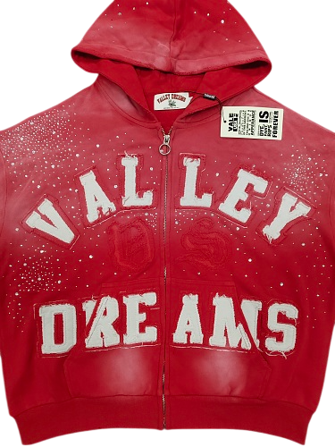 VALE FOREVER CLASSICO ZIPUP HOODIE RED RUBY
