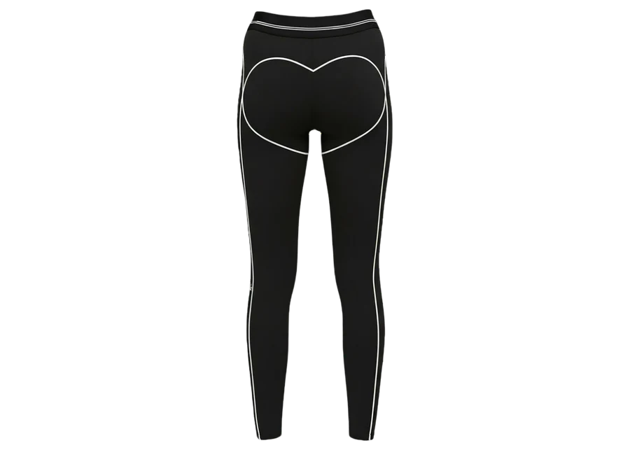 ALO YOGA AIRBRUSH HIGH-WAIST HEART THROB LEGGINGS BLACK/WHITE