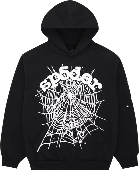 SP5DER OG WEB HOODIE BLACK