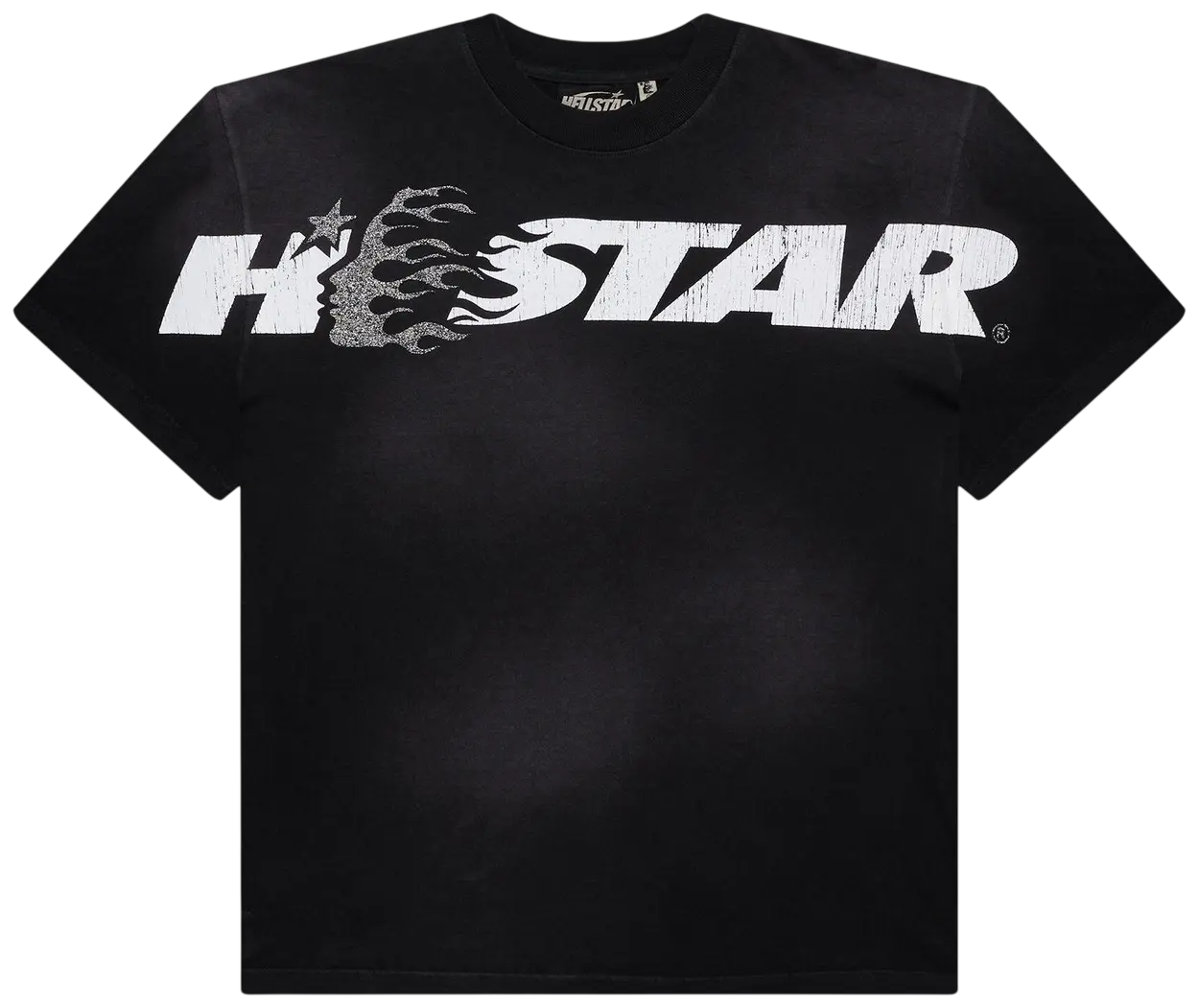 HELLSTAR STUDIOS CARTOON LOGO GLITTER LOGO T-SHIRT BLACK