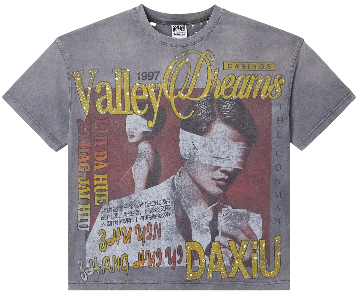 VALE FOREVER CHARCOAL CASINO TEE GREY
