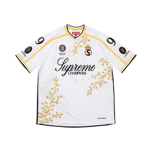 SUPREME FLORAL SOCCER JERSEY BLACK