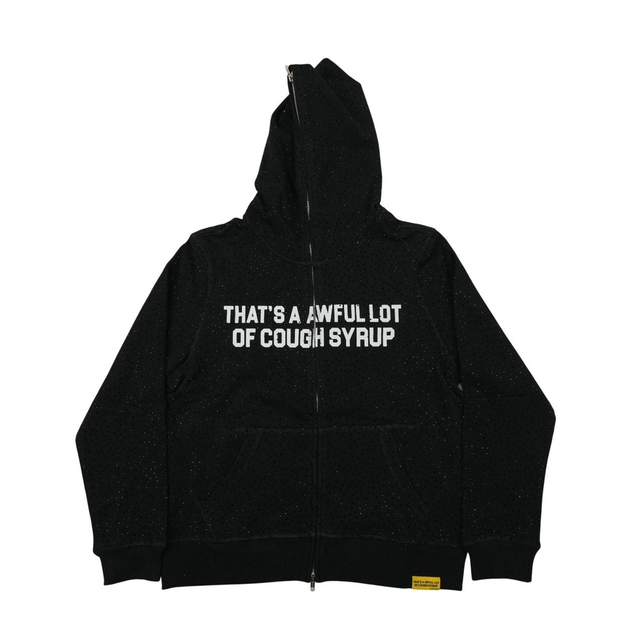 THATS AN AWFUL LOT OF COUGH SYRUP RHINESTONE FULL ZIPUP HOODIE