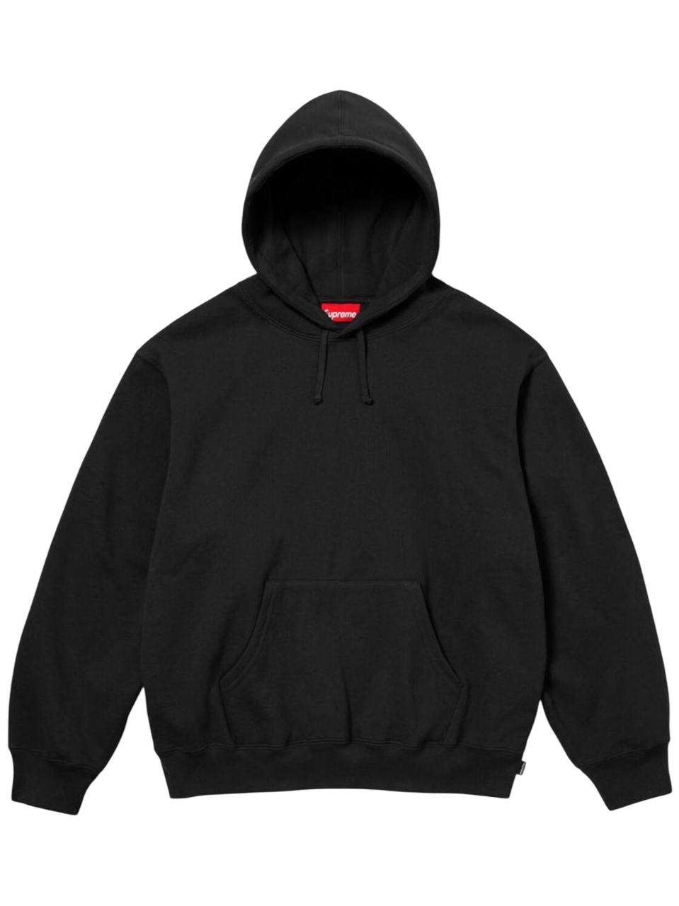 SUPREME SATIN APPLIQUE HOODED SWEATSHIRT BLACK