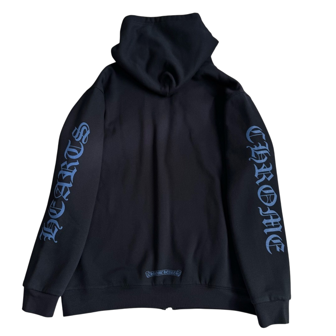 CHROME HEARTS BLACK/BLUE ZIPUP THERMAL HOODIE