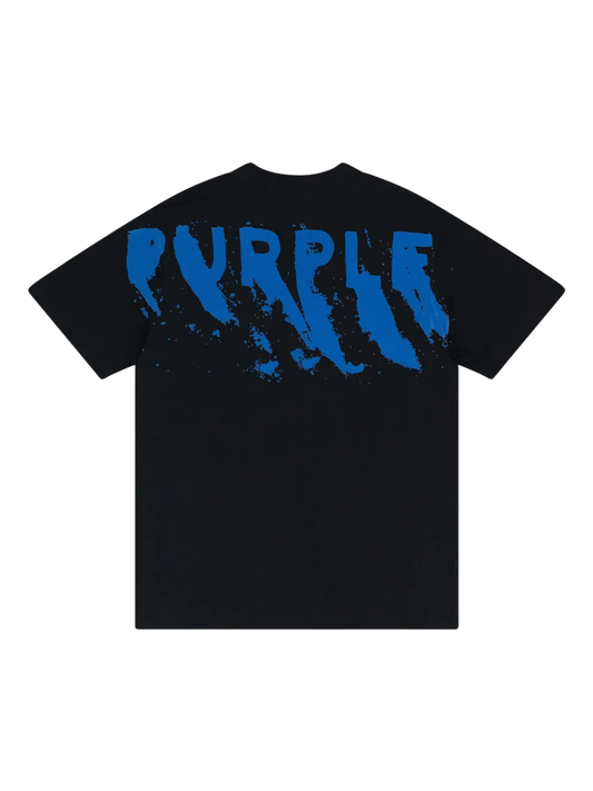 PURPLE BRAND MELTING LOGO SHIRT BLACK/BLUE
