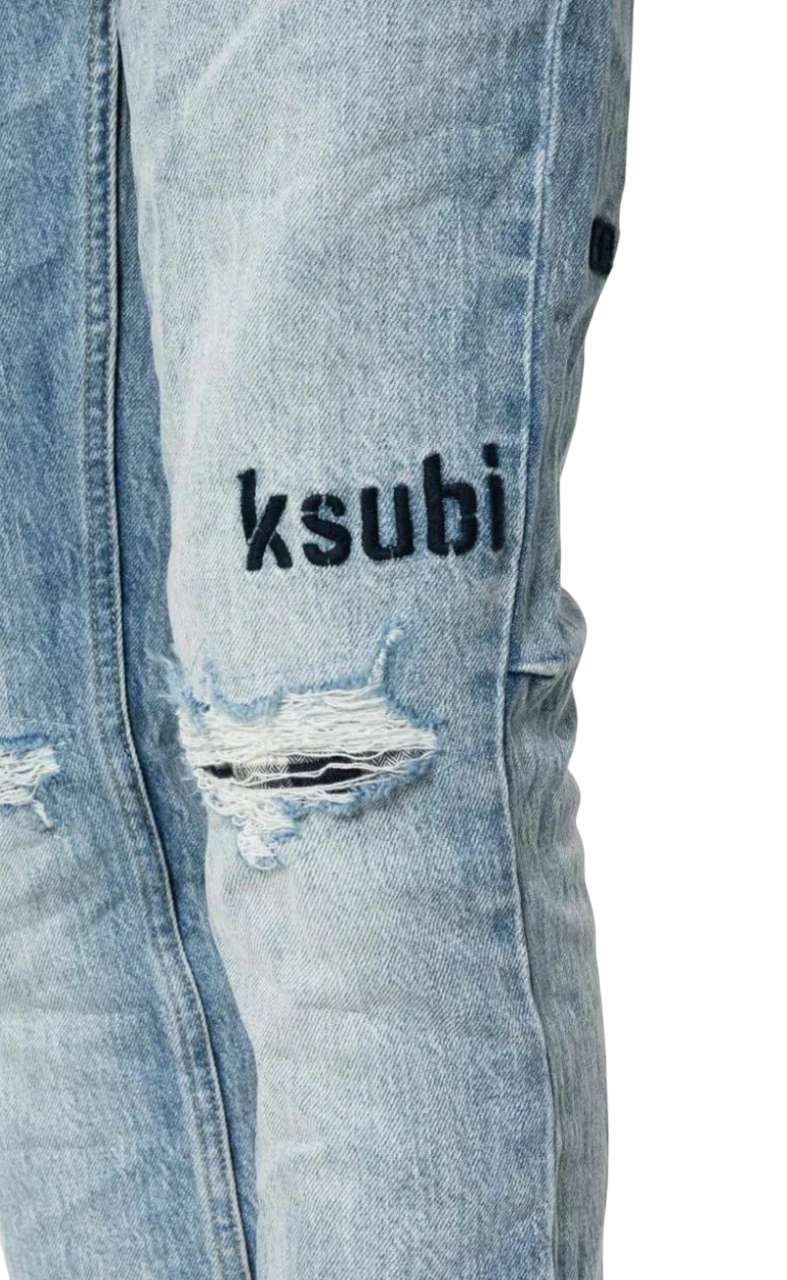 KSUBI CHITCH SELF REPAIR DENIM JEANS