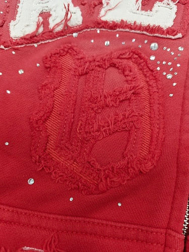 VALE FOREVER CLASSICO ZIPUP HOODIE RED RUBY