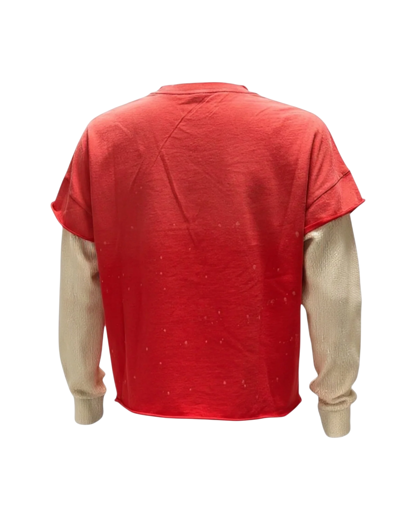 SAINT VANITY RED CUTOFF THERMAL TEE TEE