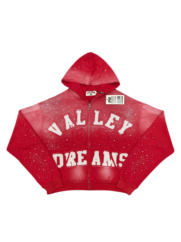 VALE FOREVER CLASSICO ZIPUP HOODIE RED RUBY
