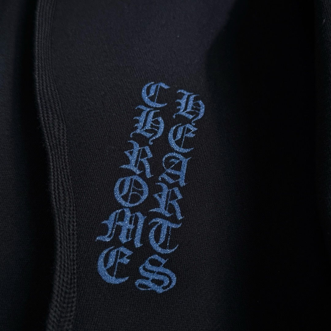 CHROME HEARTS BLACK/BLUE ZIPUP THERMAL HOODIE