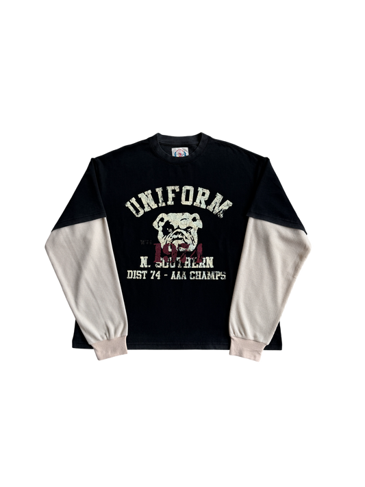 SEVENTYFOURISWAR BULLDOG DOUBLE LAYER LONGSLEEVE