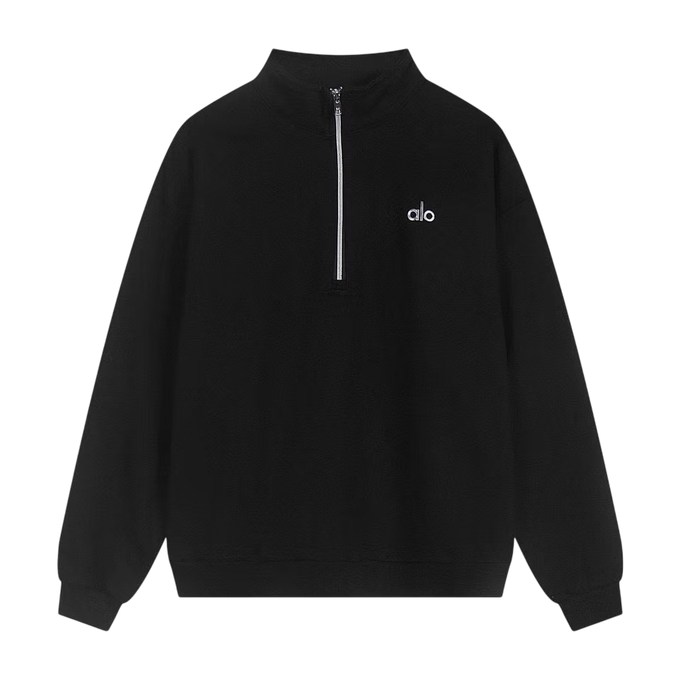 ALO YOGA - Accolade 1/4 Zip Pullover Black