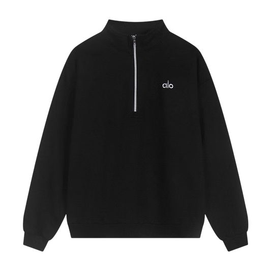 ALO YOGA - Accolade 1/4 Zip Pullover Black