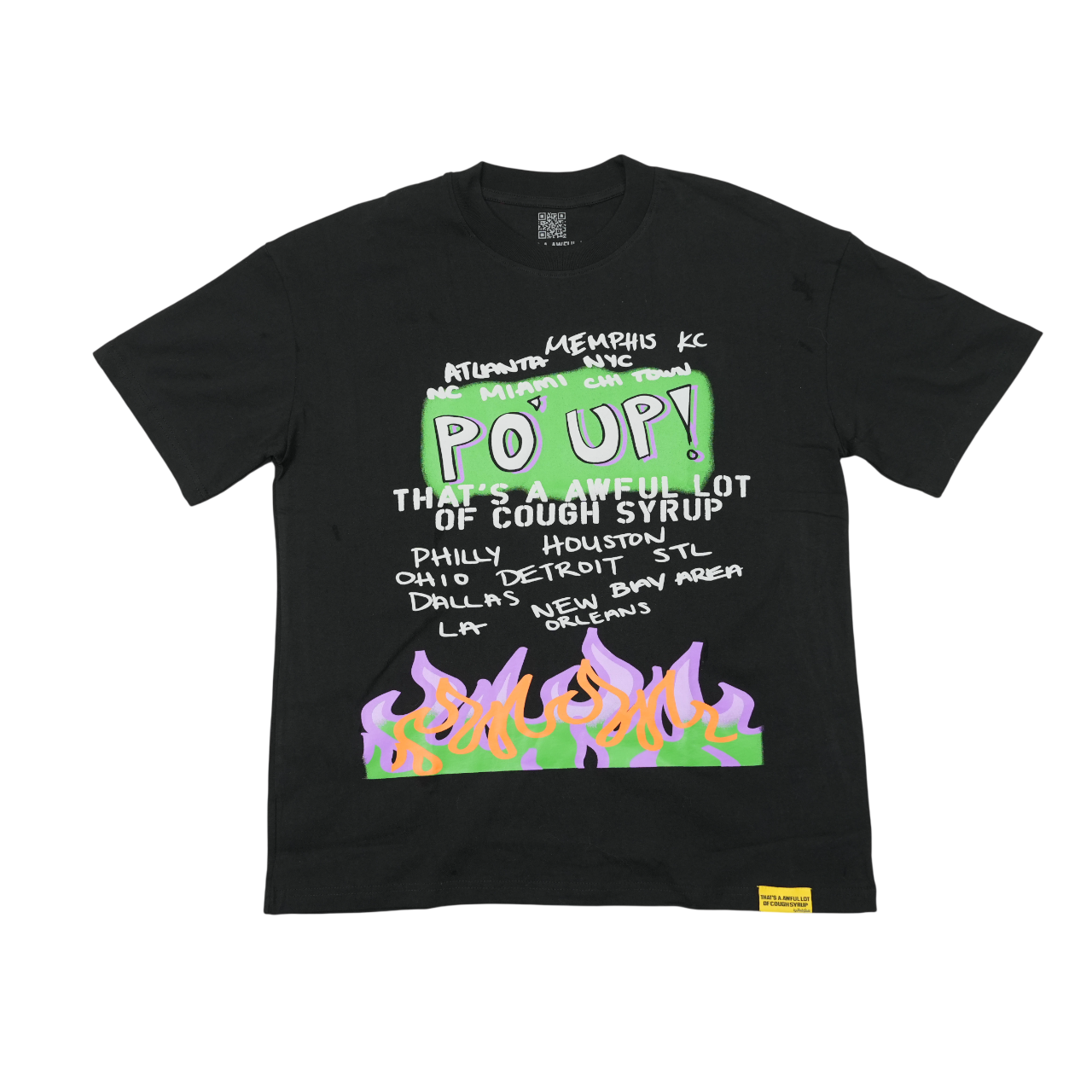 THATS AN AWFUL LOT OF COUGH SYRUP PO UP SHIRT BLACK