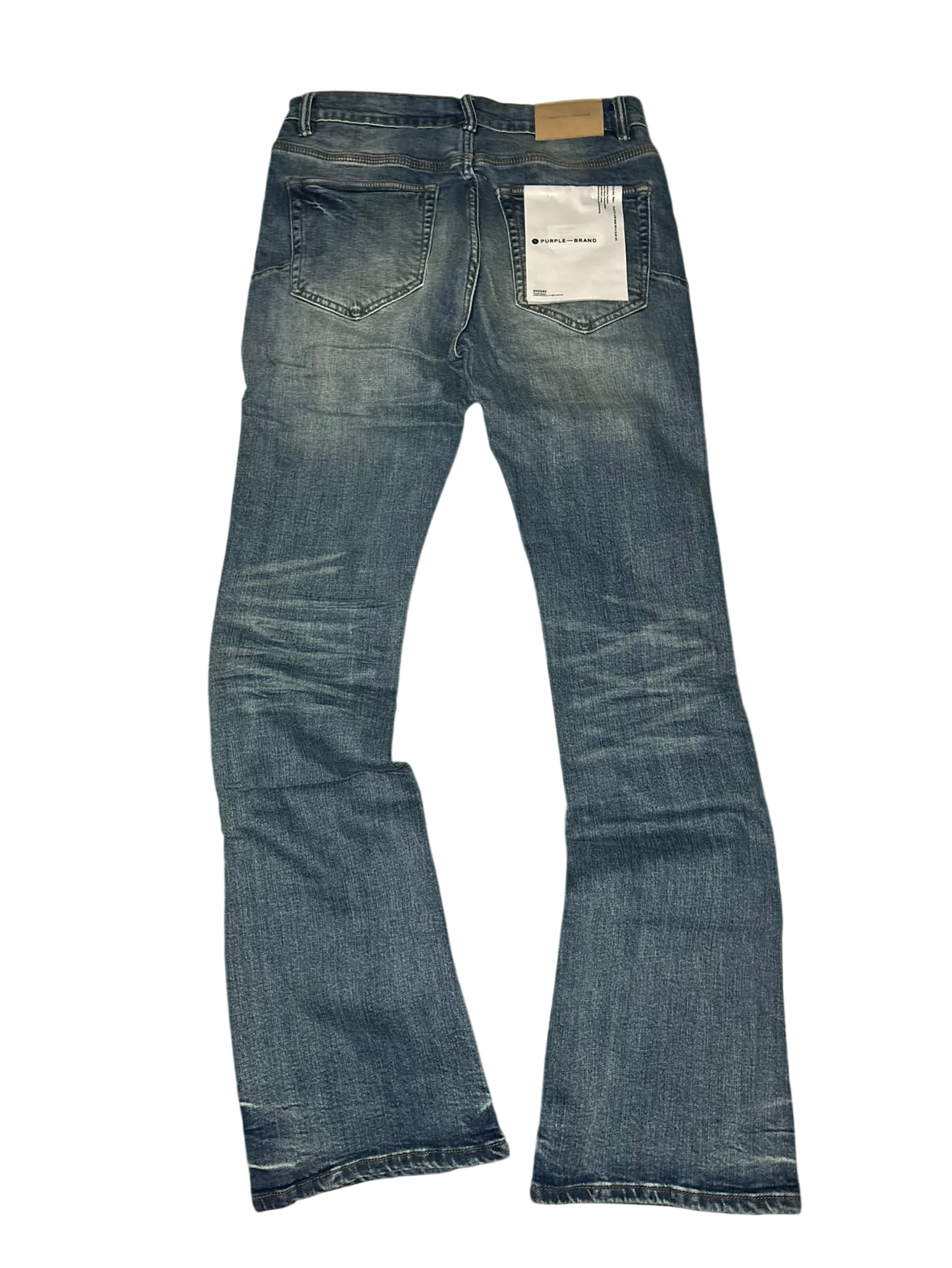PURPLE BRAND BLUE WASHED FLARED JEANS