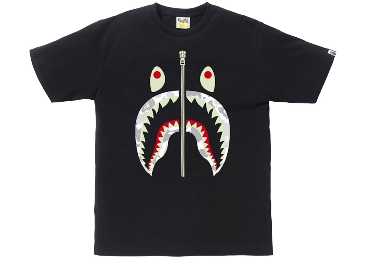 BAPE SPACE CAMO SHARK TEE