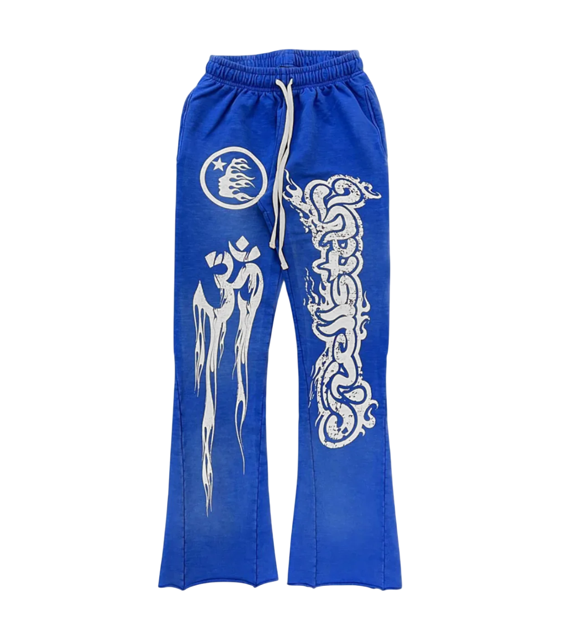 HELLSTAR STUDIOS RACER FLARE SWEATPANTS BLUE